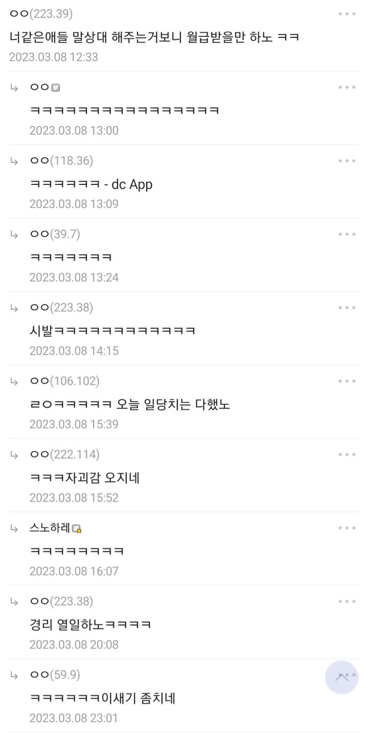 경리한테 솔직히 너 꿀빨지않냐 라고 했더니