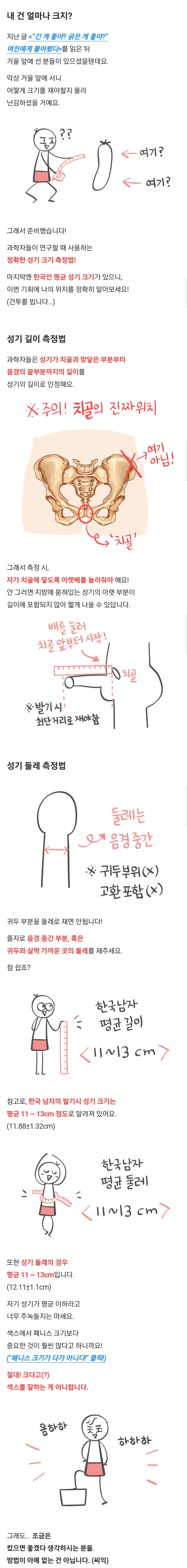 남자 소중이 길이 측정법