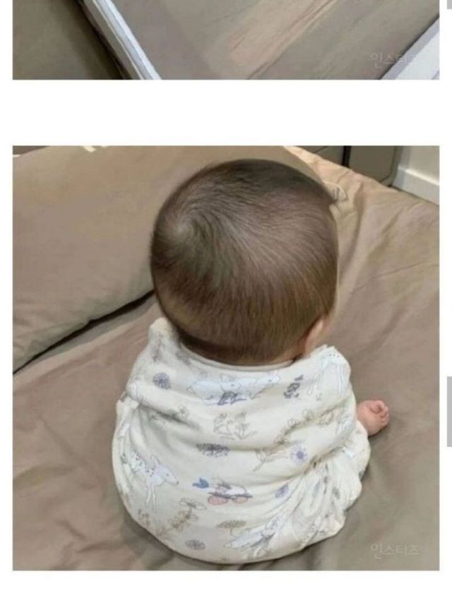 아기 자는 모습 후 뒷모습 공개