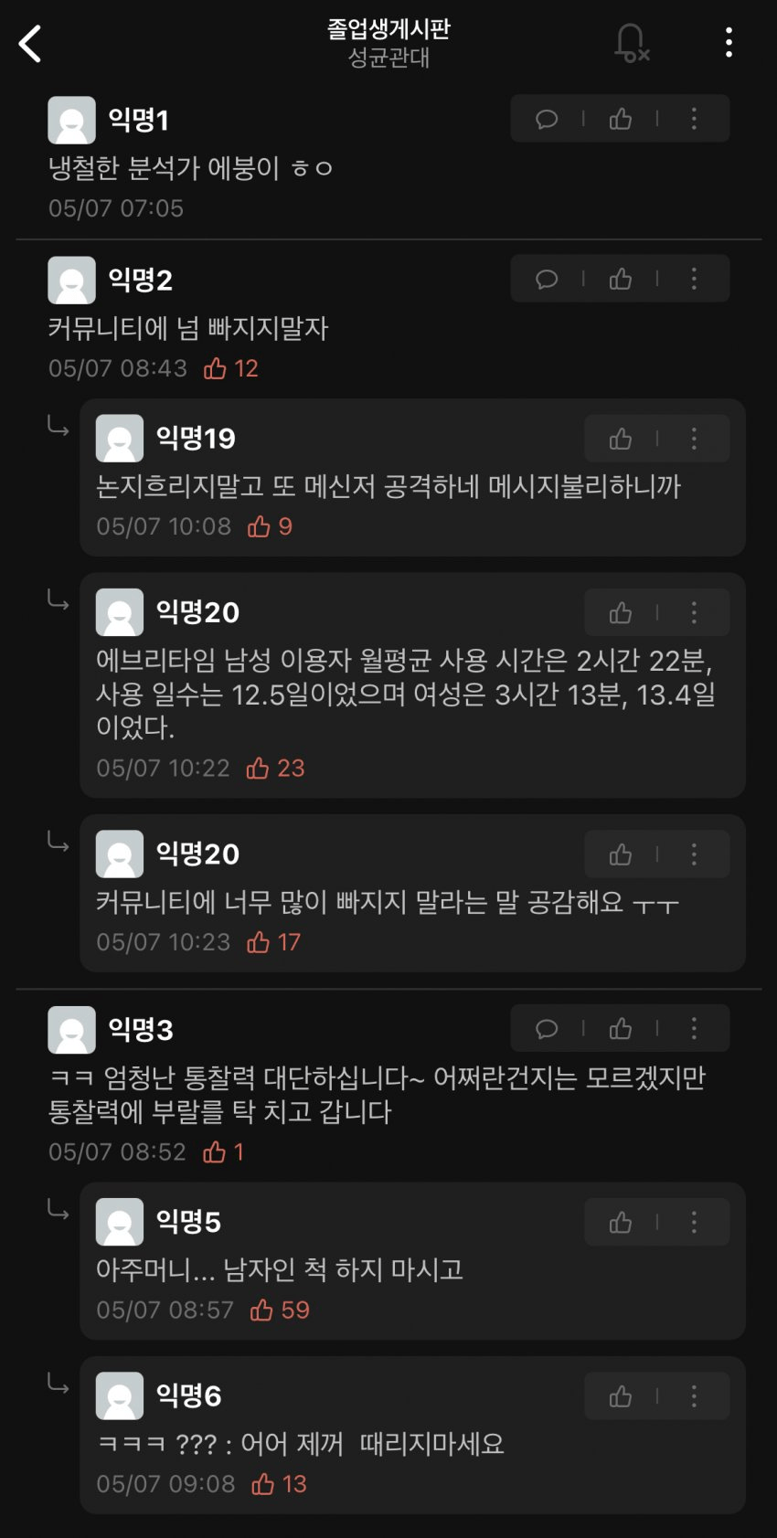 성균관대 에타 여자들 기싸움