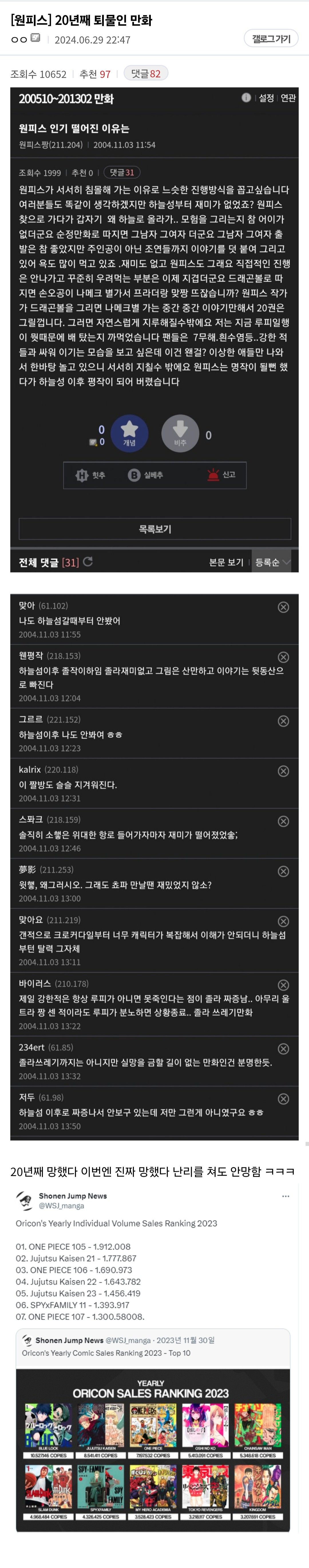 20년째 퇴물인 만화