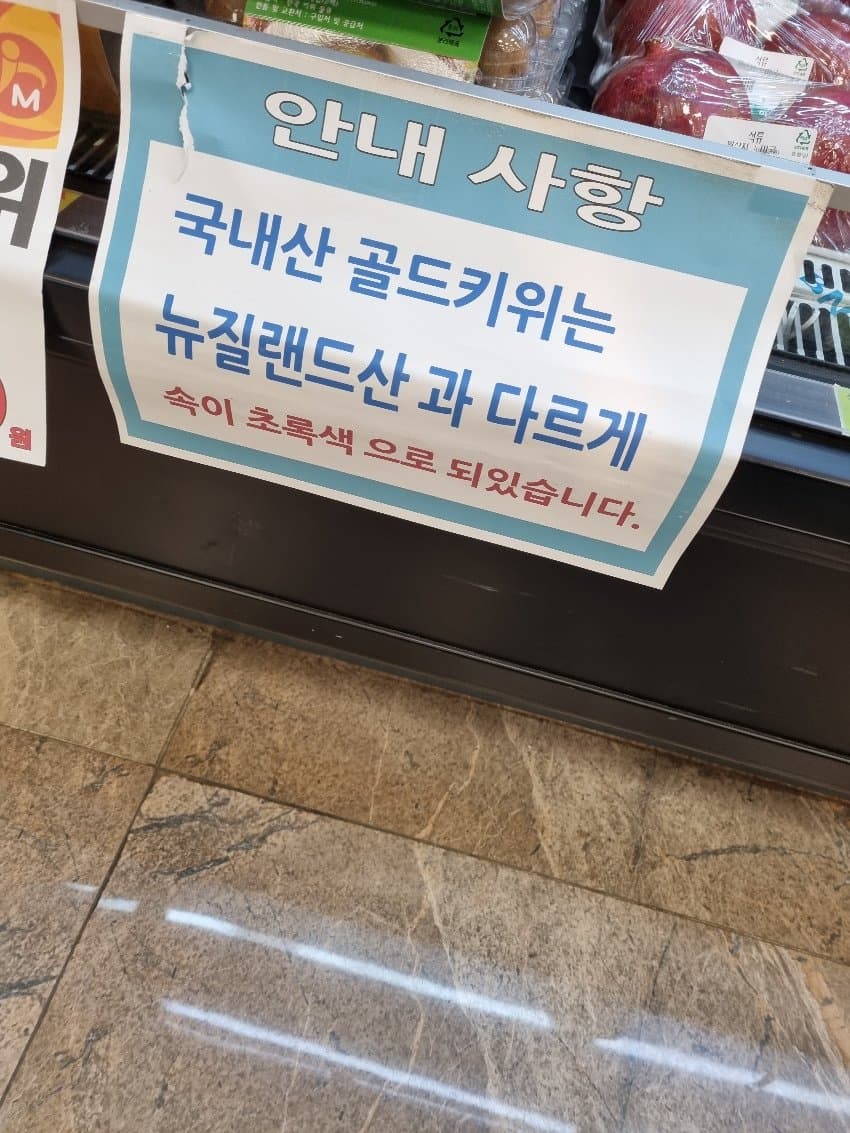 국내산 골드키위와 뉴질랜드산 골드키위의 차이점