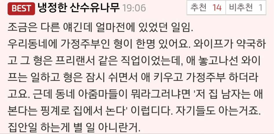 남자가 가정주부를 하면